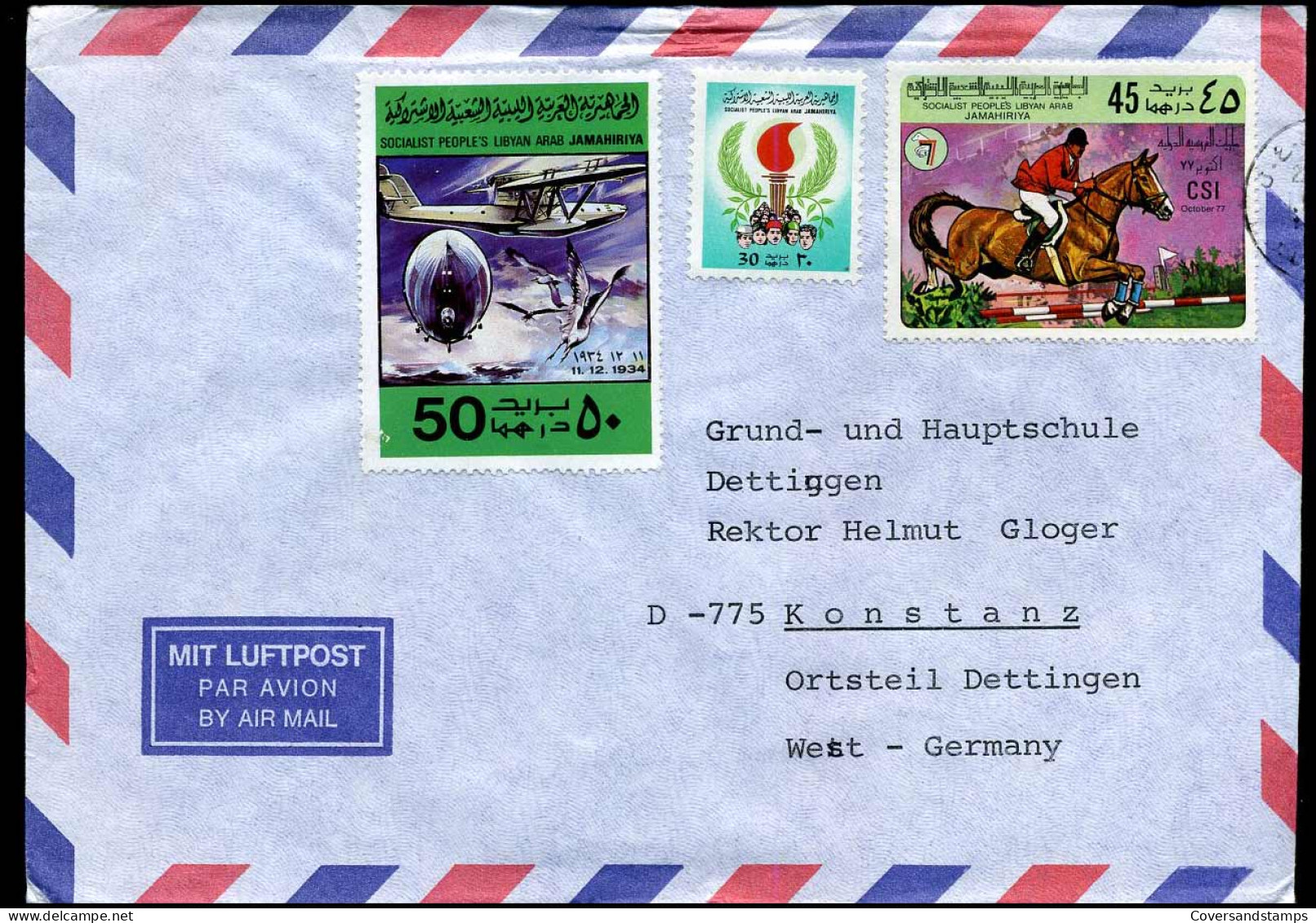Airmail Cover To Konstanz, Germany - Libië