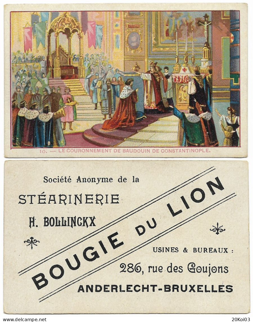 Couronnement Baudouin De Constantinople_Stéarinerie_Bougie Du Lion_Usines-Bureau 286 Rue Des Goujons Anderlecht, Chromo - Artis Historia