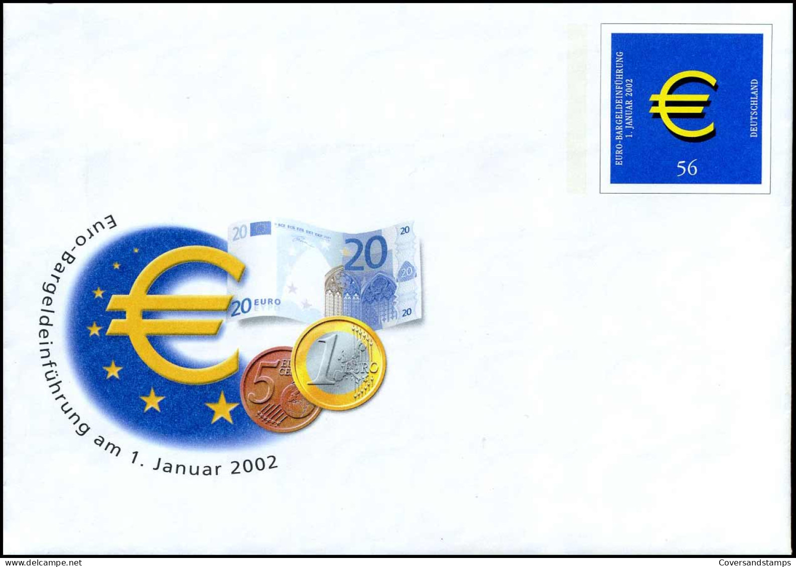 Euro-Bargeldeinführung Am 1. Januar 2002 - Enveloppes - Neuves