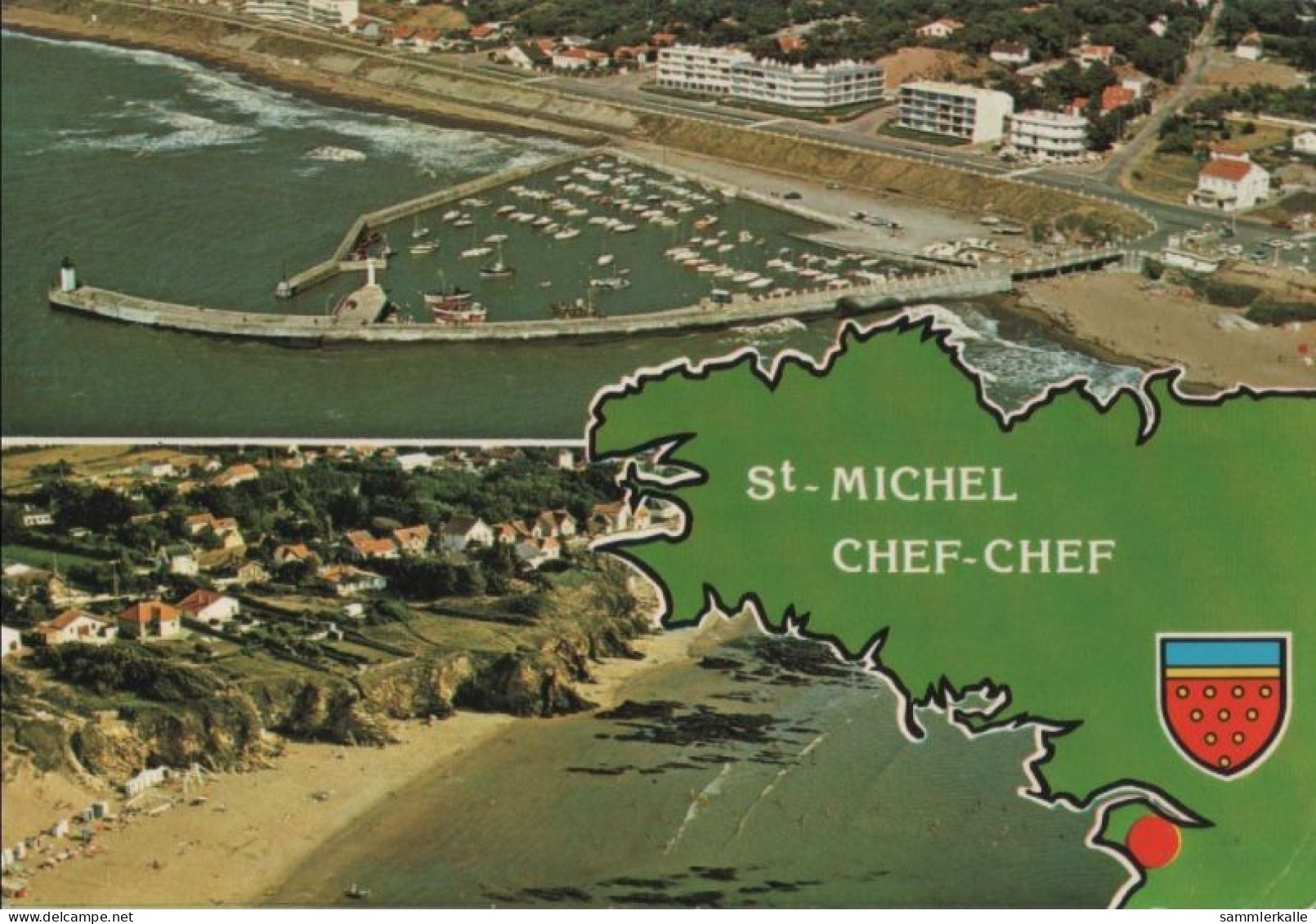 99091 - Frankreich - Saint-Michel-Chef-Chef - Le Port Et La Plage - 1986 - Saint-Michel-Chef-Chef