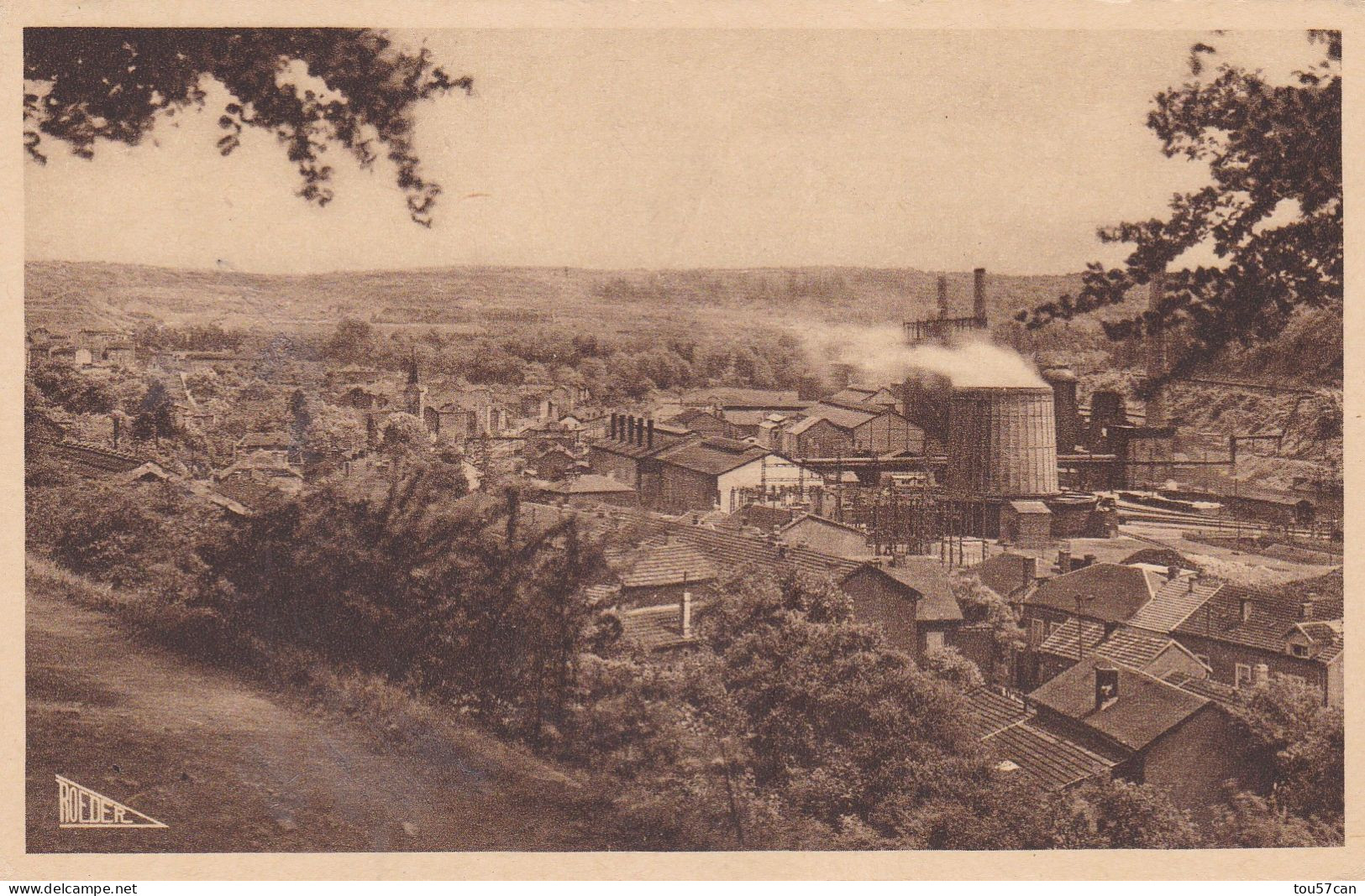 SAULNES  -   BRIEY  -   MEURTHE ET MOSELLE  -  (54)  -  CPA  -  VUE  DES  USINES. - Briey