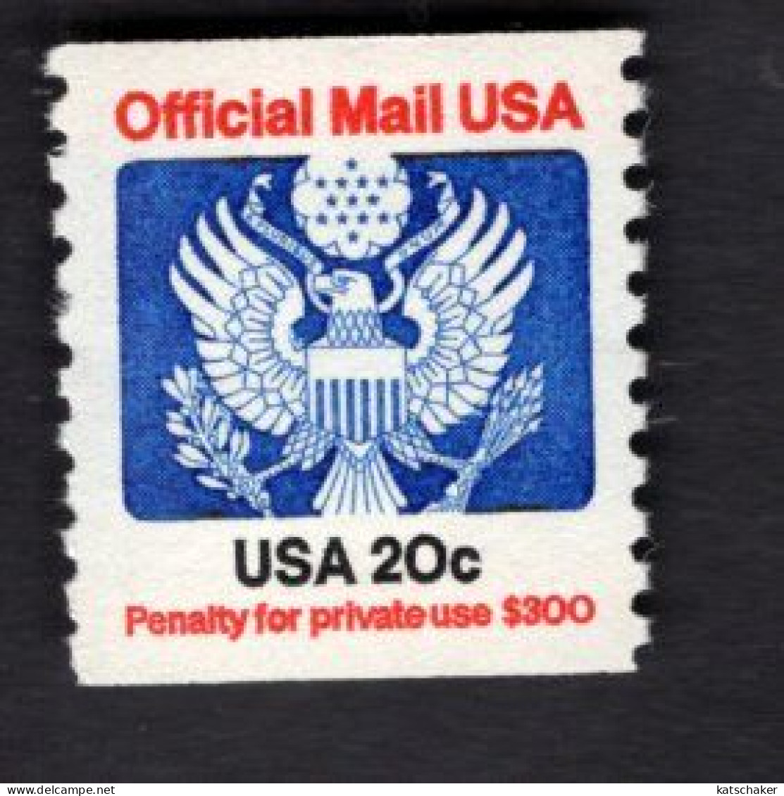 205111005 1983 (XX) POSTFRIS MINT NEVER HINGED SCOTT O135 Eagle And Shield OFFICIAL MAIL - Servizio