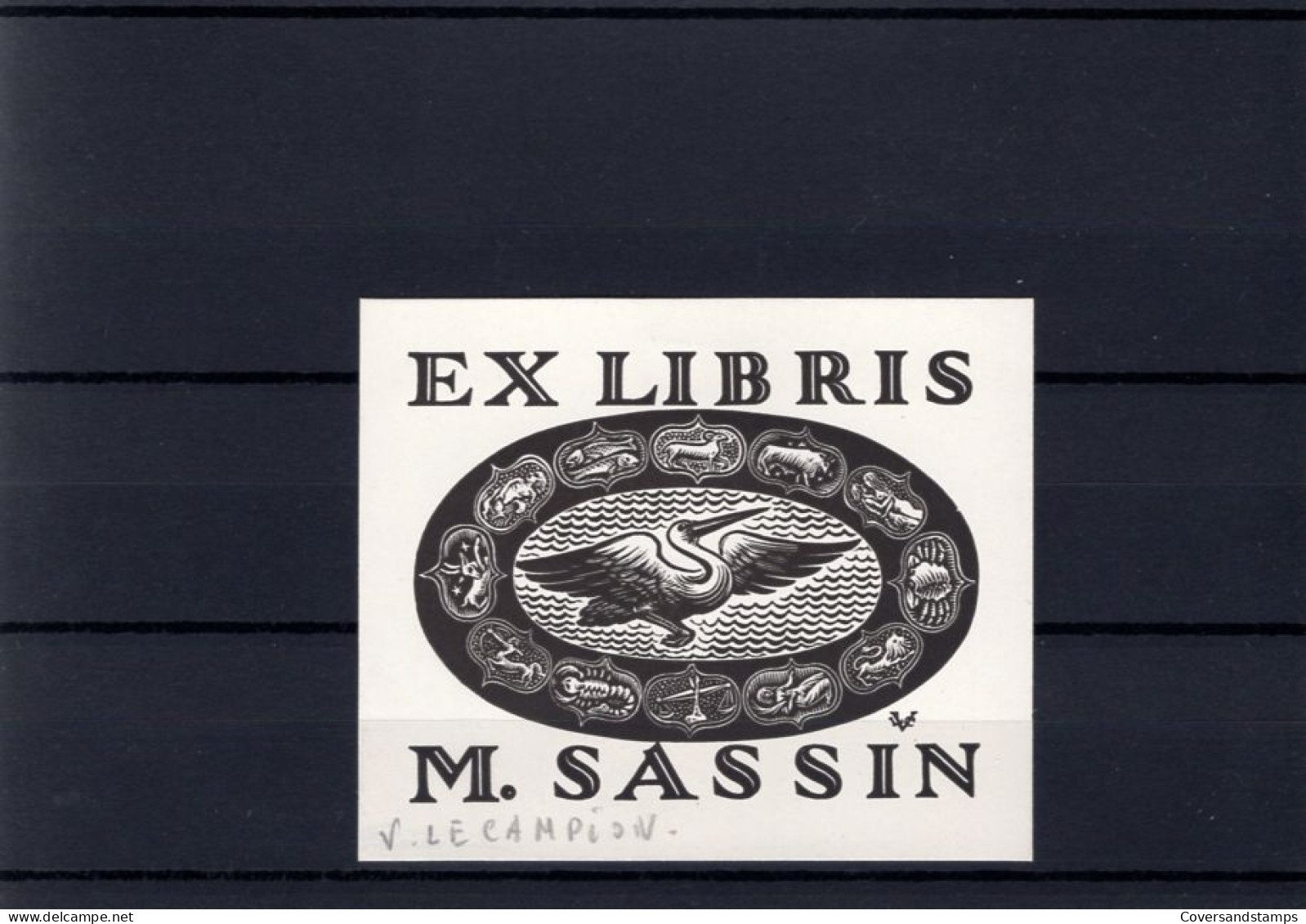 Ex-Libris : V. Le Campion - M. Sassin - Ex Libris