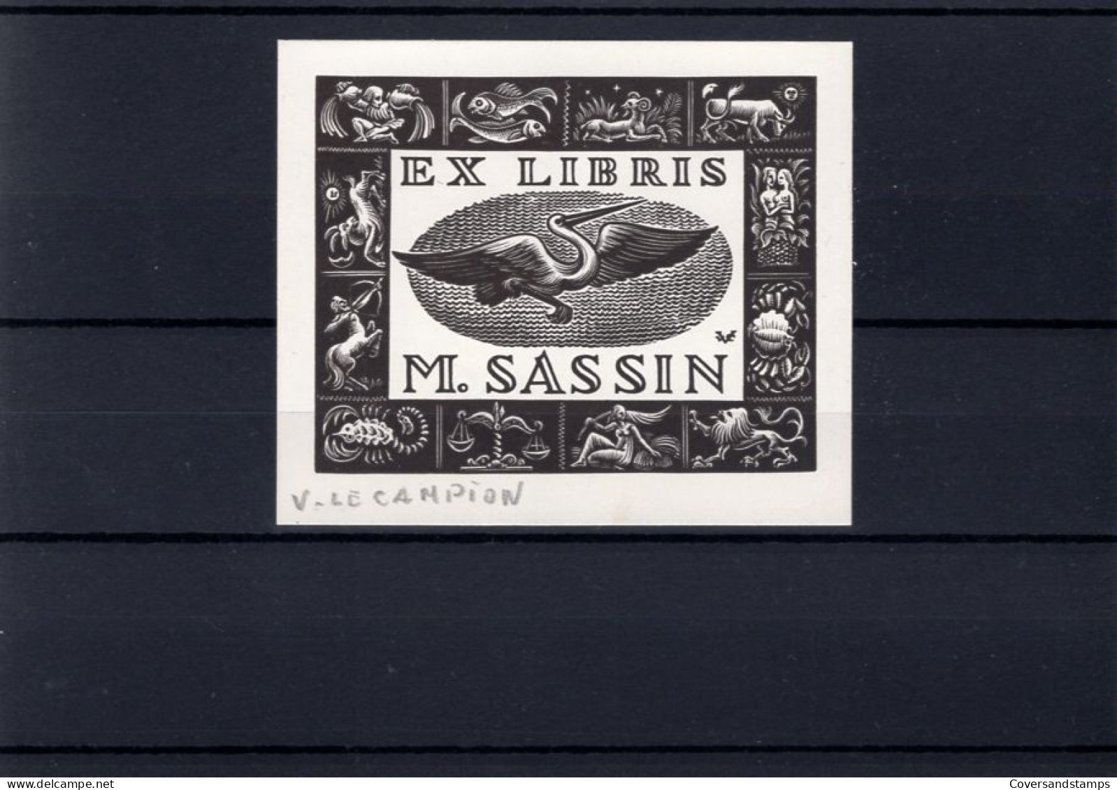 Ex-Libris : V. Le Campion - M. Sassin - Ex-libris