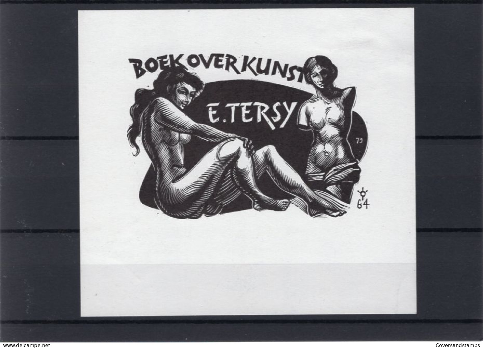 Ex-Libris : E. Tersy - 'Boek Over Kunst' - Ex-libris