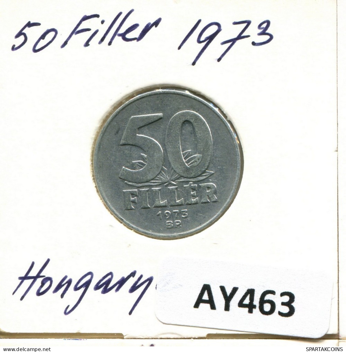 50 FILLER 1973 HUNGRÍA HUNGARY Moneda #AY463.E.A - Hungría