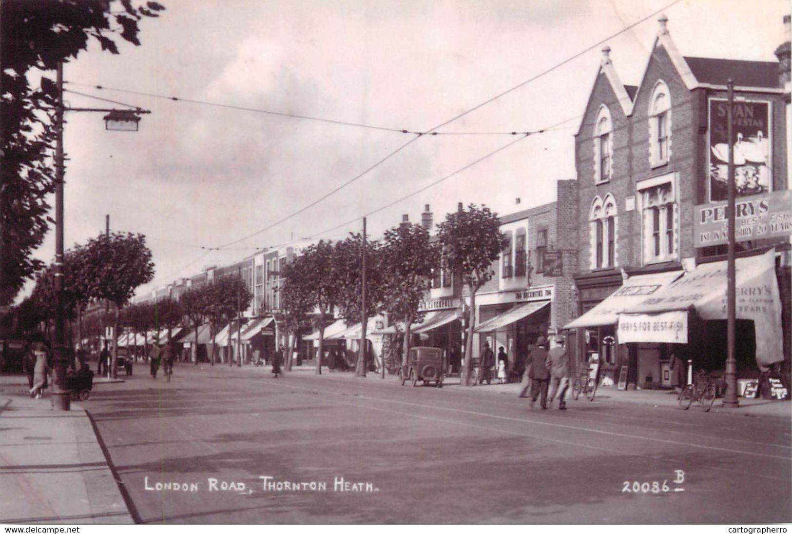 South London Croydon Continental Size 10 X 14 Cm Repro Photo Thornton Heath - Europe