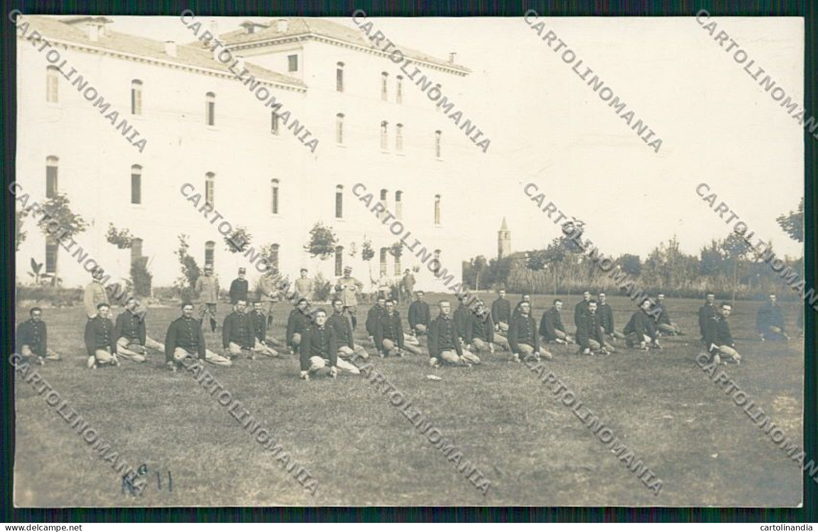 Rovigo Caserma Battaglione Fanteria Esercizi Ginnici Foto Cartolina EE5658 - Rovigo