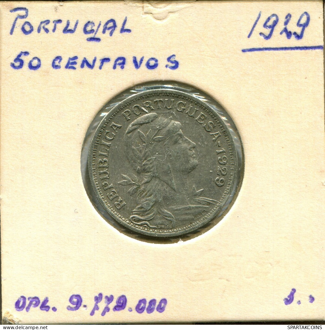 50 CENTAVOS 1929 PORTUGAL Pièce #AT290.F.A - Portugal