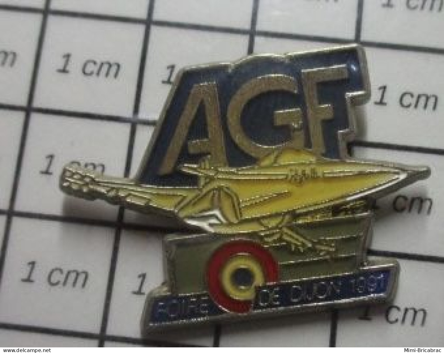 1618B Pin's Pins / Beau Et Rare : AVIATION / AVION RAFALE AGF FOIRE DE DIJON - Luftfahrt