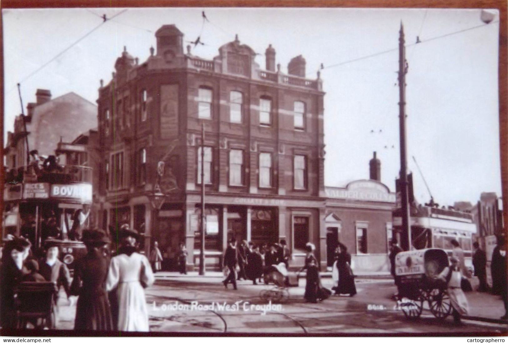 South London Croydon Continental Size 10 X 14 Cm Repro Photo Croydon Stroller Lady Elegance - Europe