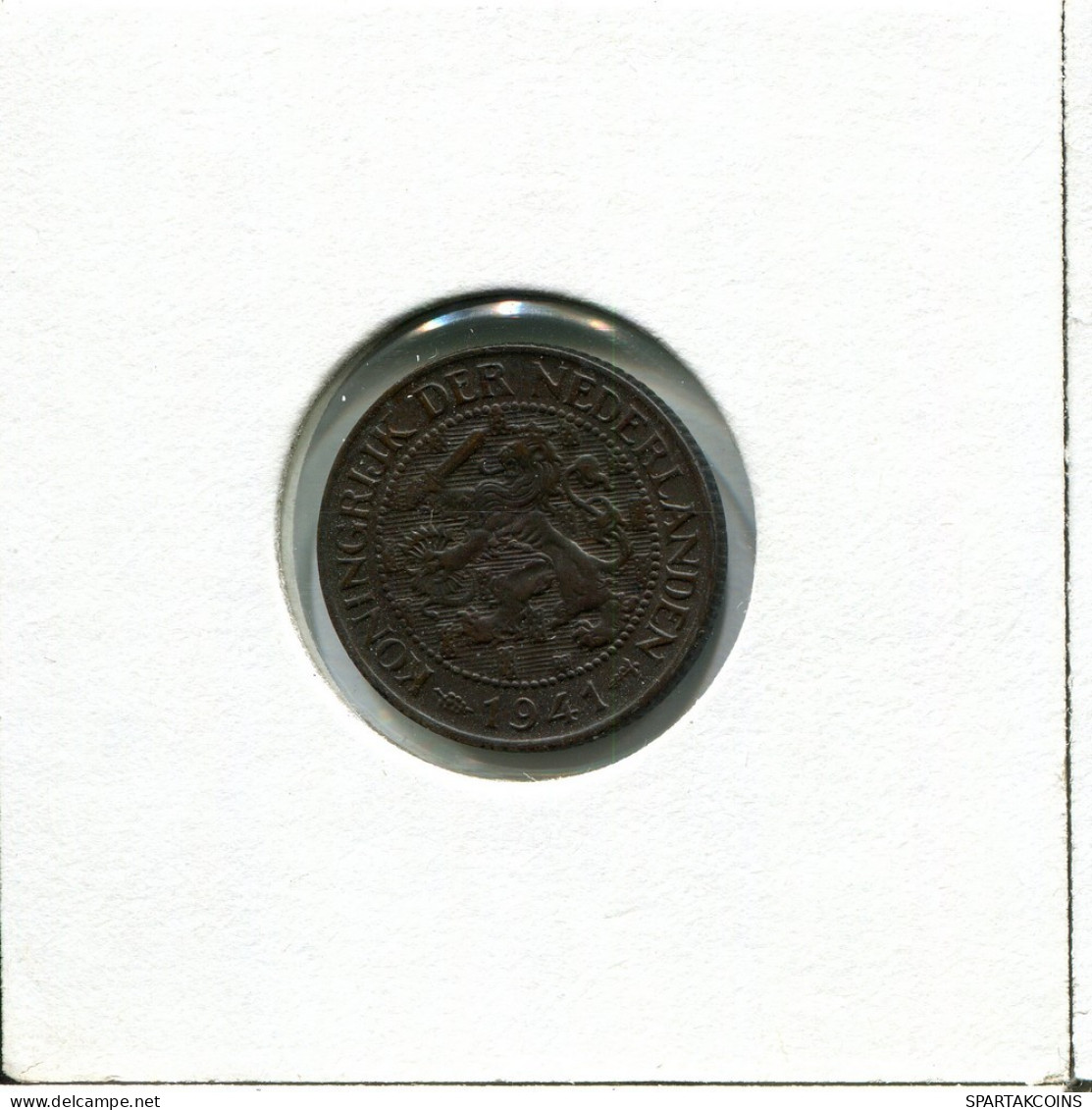 1 CENT 1941 NEERLANDÉS NETHERLANDS Moneda #AU280.E.A - 1 Centavos