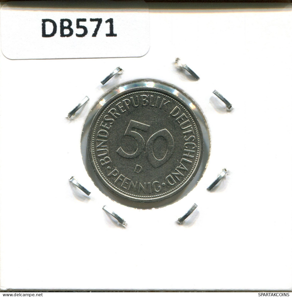 50 PFENNIG 1974 D WEST & UNIFIED GERMANY Coin #DB571.U.A - 50 Pfennig