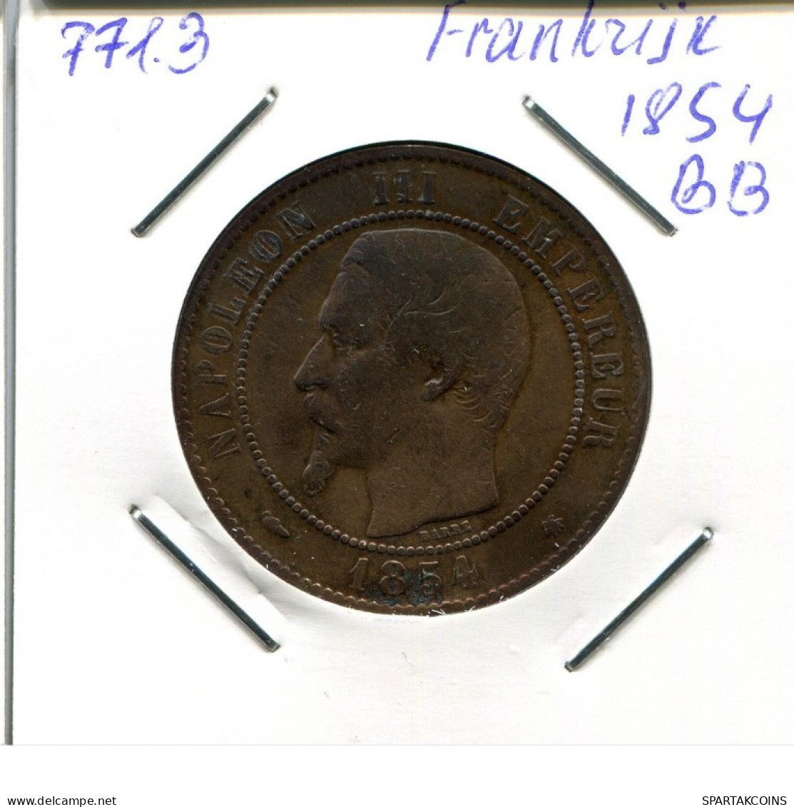10 CENTIMES 1854 BB FRANCIA FRANCE Napoleon III Moneda #AN048.E.A - 10 Centimes