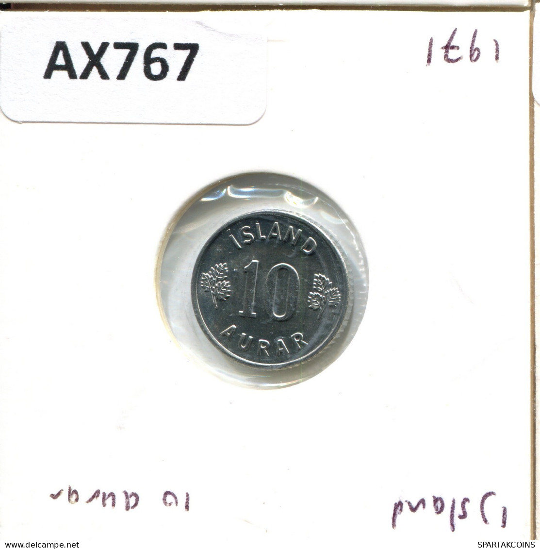 10 AURAR 1971 ISLANDIA ICELAND Moneda #AX767.E.A - Islanda