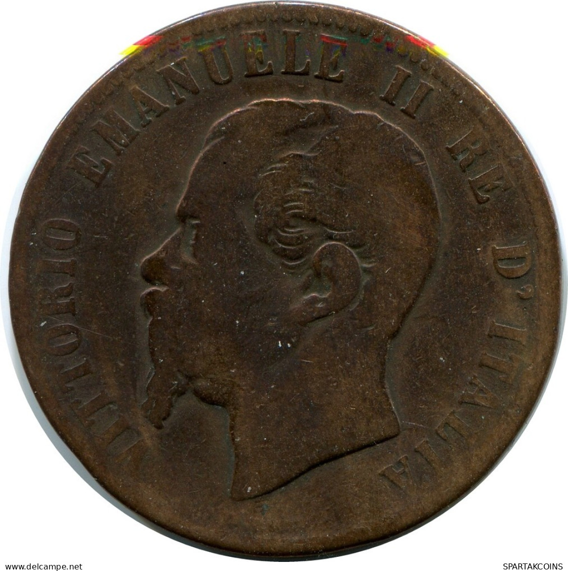 10 CENTESIMI 1863 ITALIE ITALY Pièce Vittorio Emanuele II #AY264.2.F.A - 1861-1878 : Victor Emmanuel II
