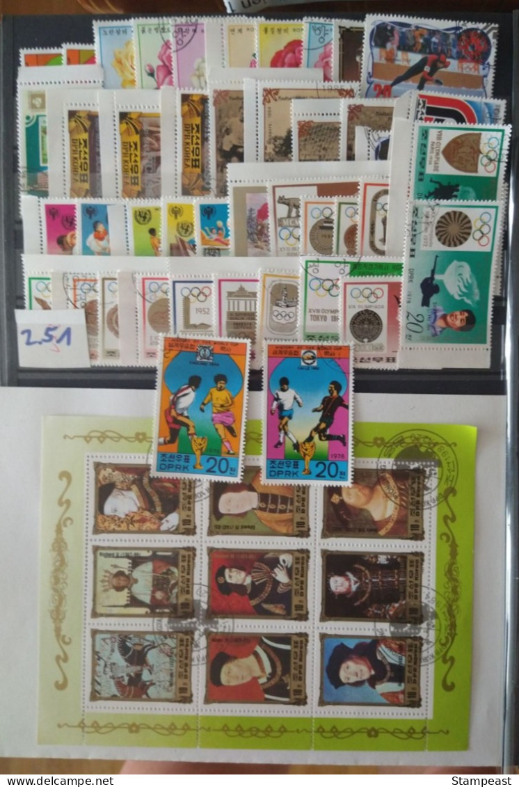 Korea 50 Verschiedene Briefmarken Los 2.51 - Corea Del Nord