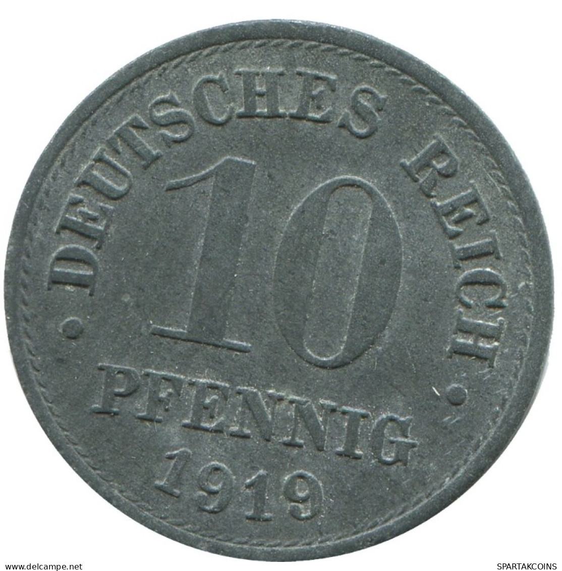 10 PFENNIG 1919 DEUTSCHLAND Münze GERMANY #AD518.9.D.A - 10 Renten- & 10 Reichspfennig