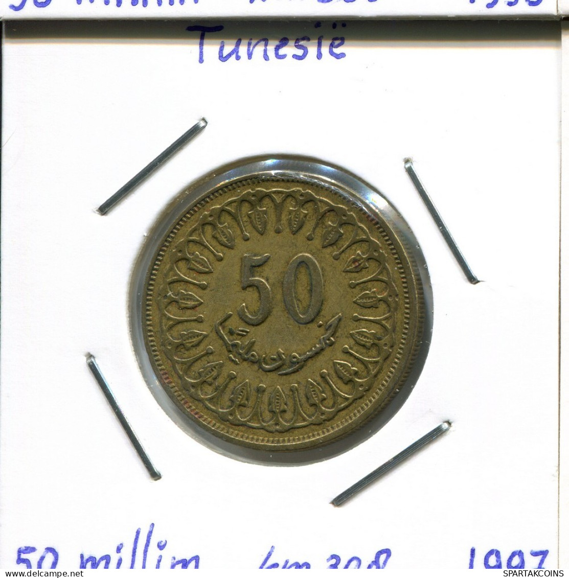 50 MILLIMES 1997 TUNISIA Coin #AP828.2.U.A - Túnez