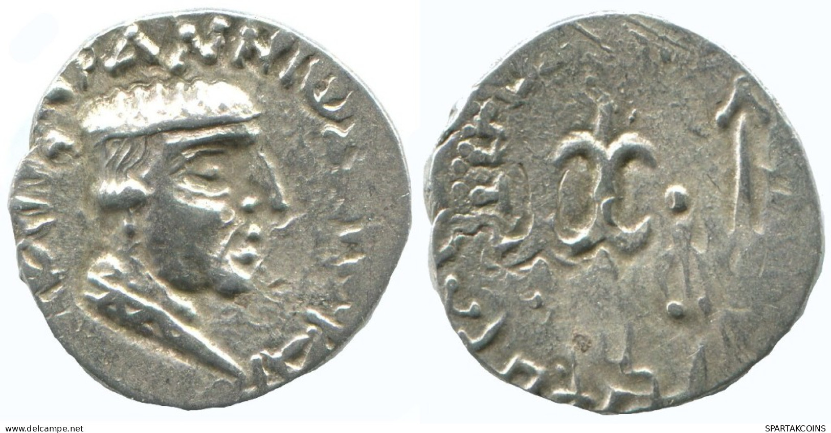 INDO-SKYTHIANS WESTERN KSHATRAPAS KING NAHAPANA AR DRACHM GREEK GRIECHISCHE Münze #AA470.40.D.A - Greek