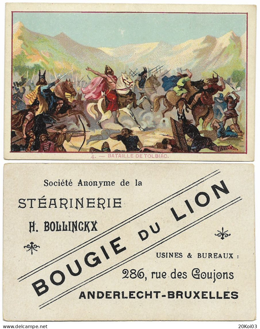 Bataille De Tolbiac N°4_Stéarinerie_Bougie Du Lion_Usines-Bureau 286 Rue Des Goujons Anderlecht-Bruxelles, Chromo - Artis Historia