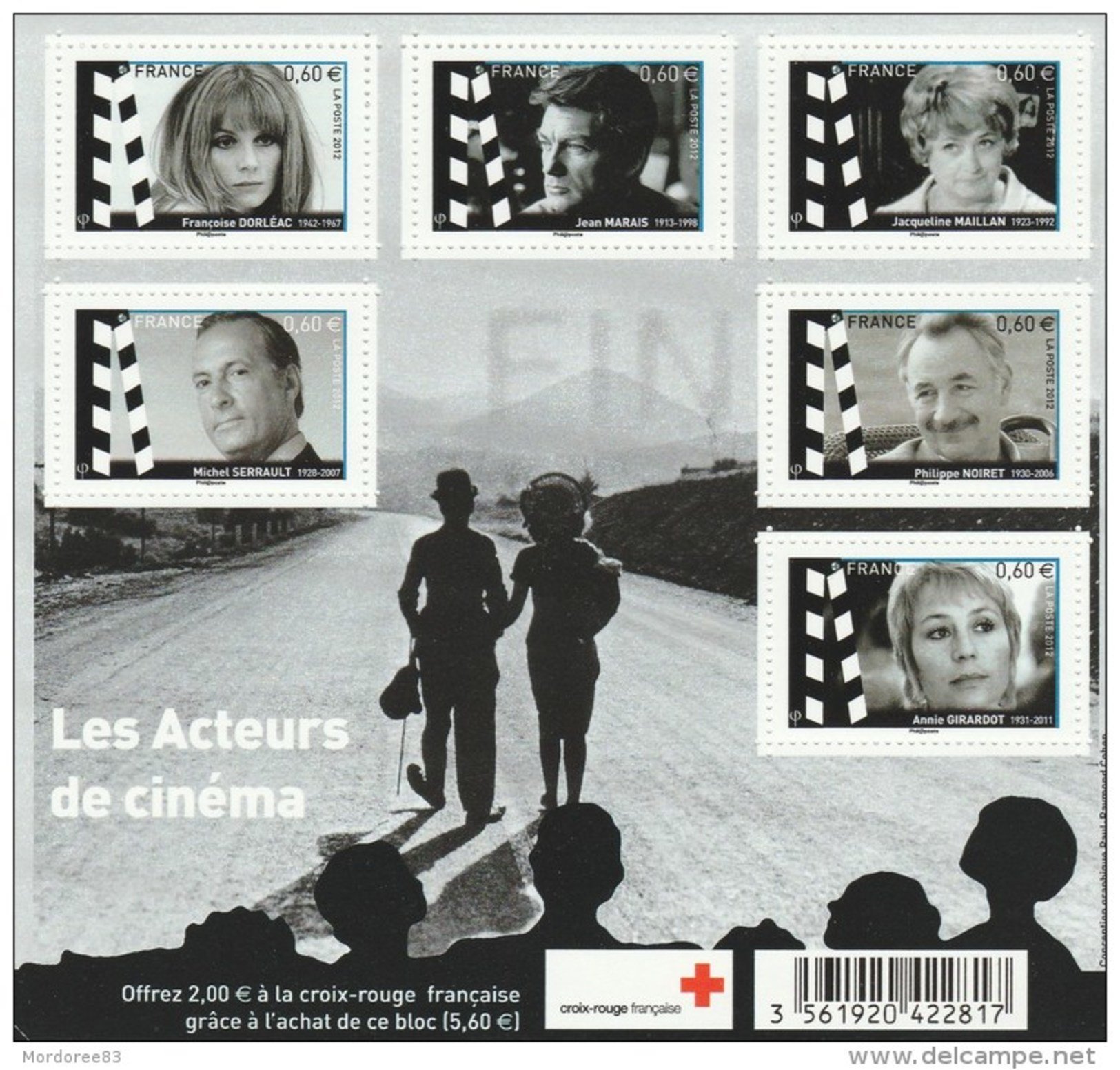 FRANCE BLOC NEUF 2012 LES ACTEURS DE CINEMA - F 4690 - - Neufs