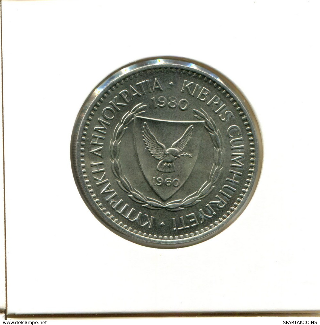 100 MILS 1980 ZYPERN CYPRUS Münze #AZ884.D.A - Chipre