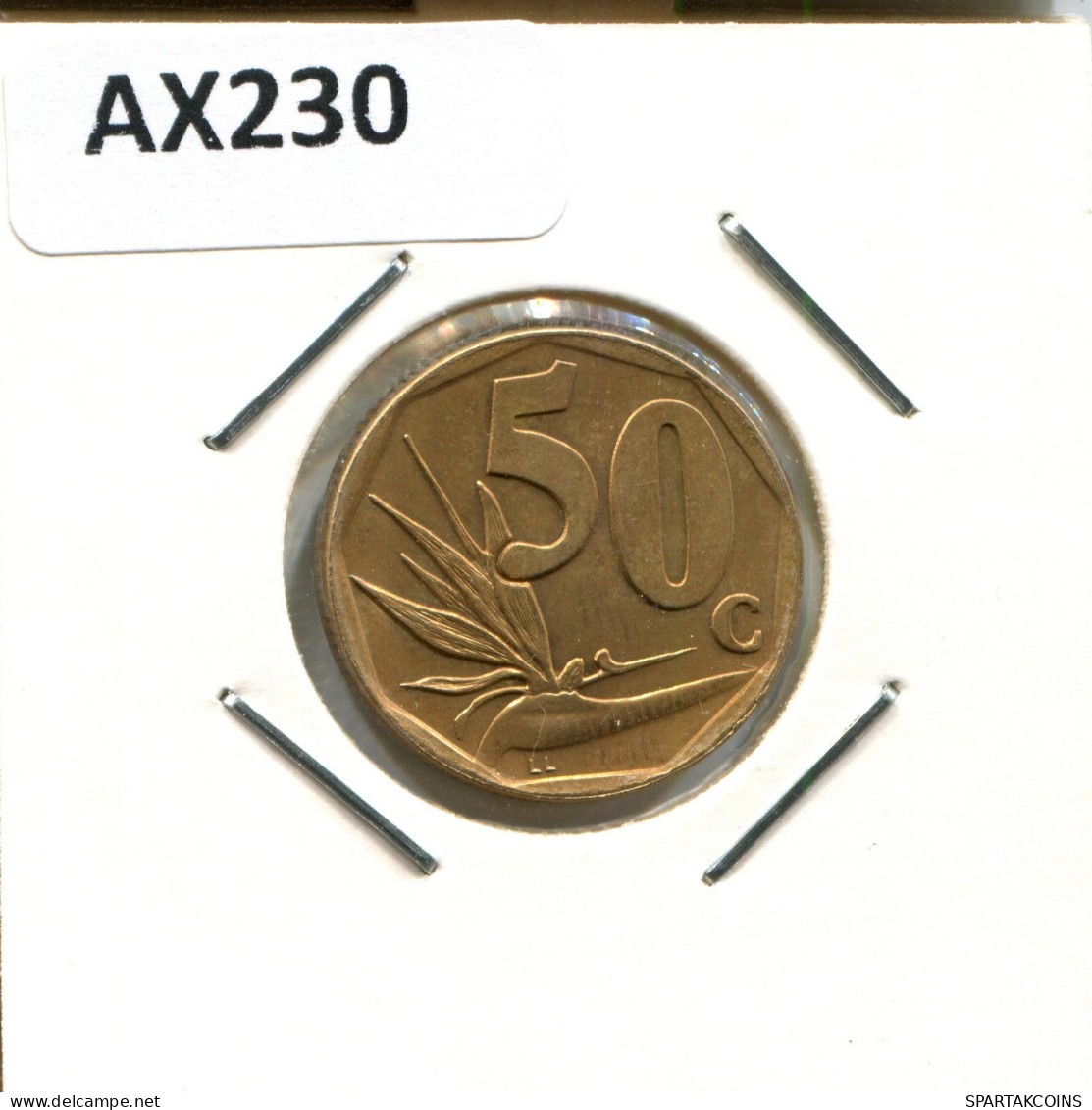 50 CENTS 1996 AFRIQUE DU SUD SOUTH AFRICA Pièce #AX230.F.A - Sudáfrica