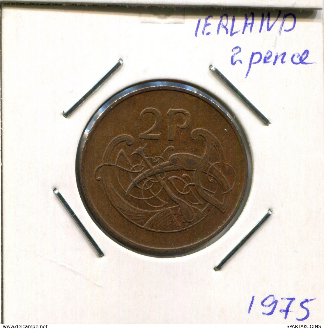 2 PENCE 1975 IRLANDA IRELAND Moneda #AR594.E.A - Irlanda