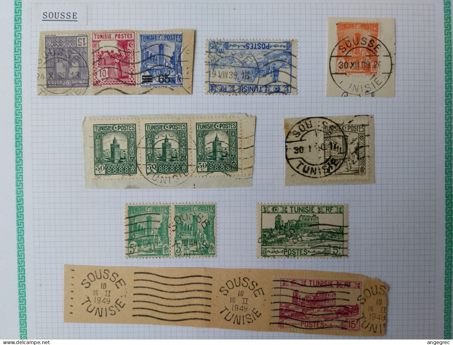 Tunisie Lot Timbre Oblitération Choisies  Sousse   Dont Fragment    Voir Scan - Used Stamps