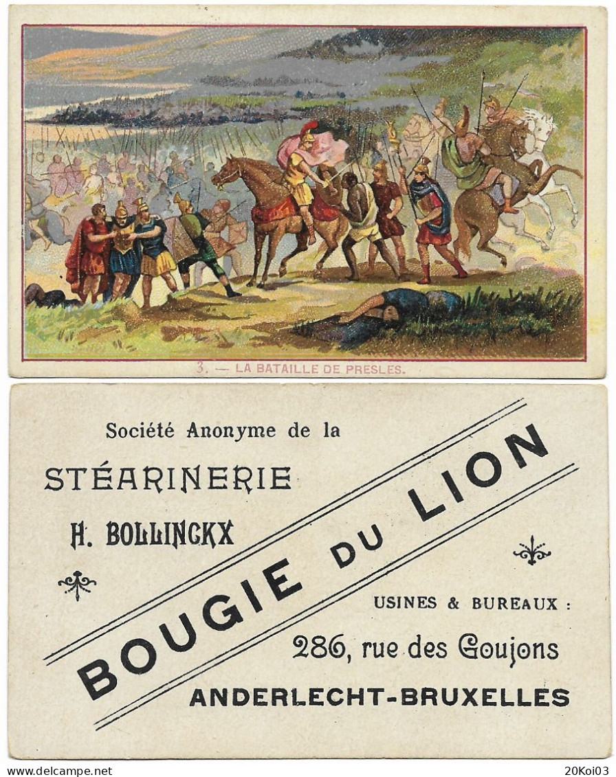 La Bataille De Presles N°3_Stéarinerie_Bougie Du Lion_Usines-Bureau 286 Rue Des Goujons Anderlecht-Bruxelles, Chromo - Artis Historia