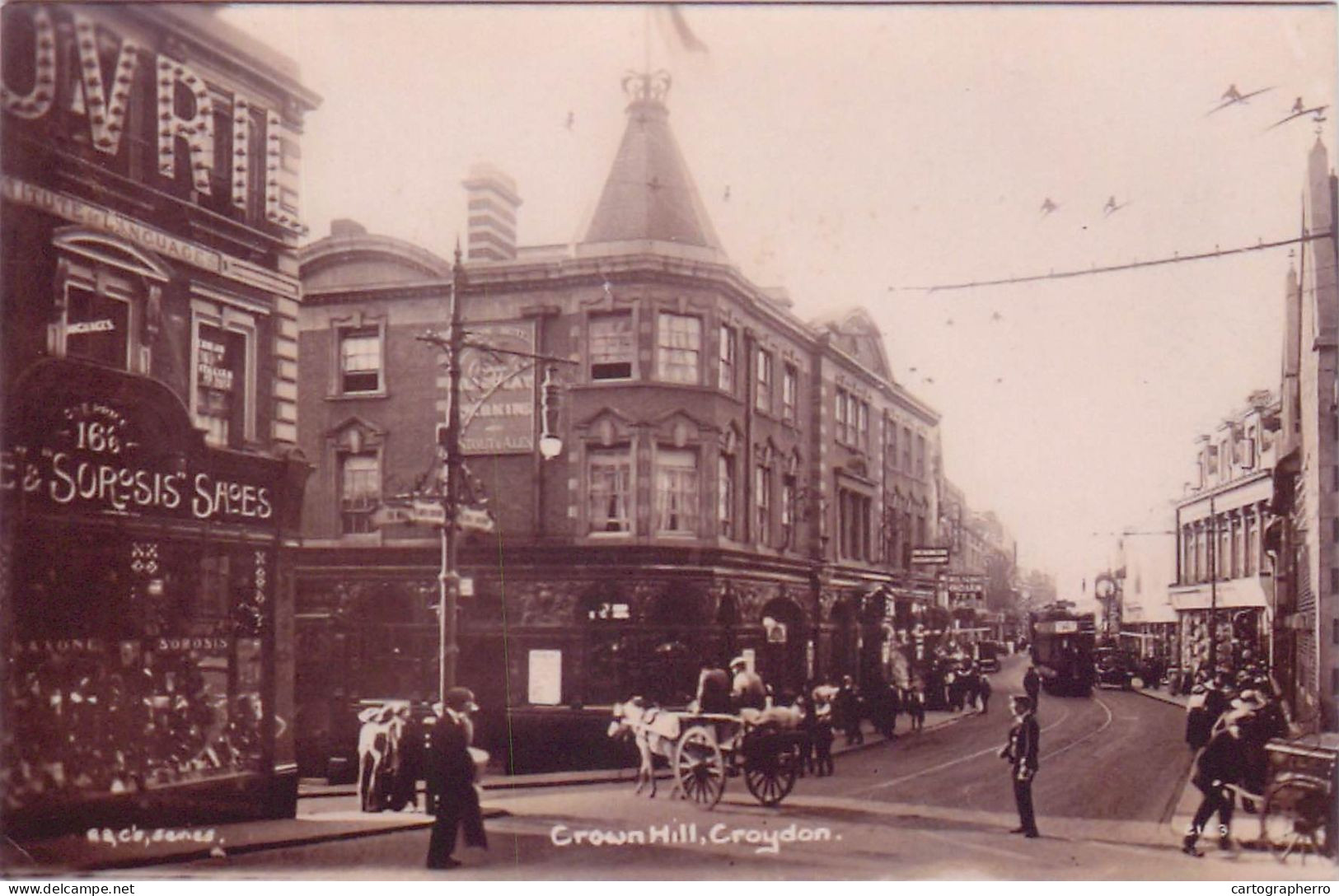 South London Croydon Continental Size 10 X 14 Cm Repro Photo Crown Hill Croydon - Europe