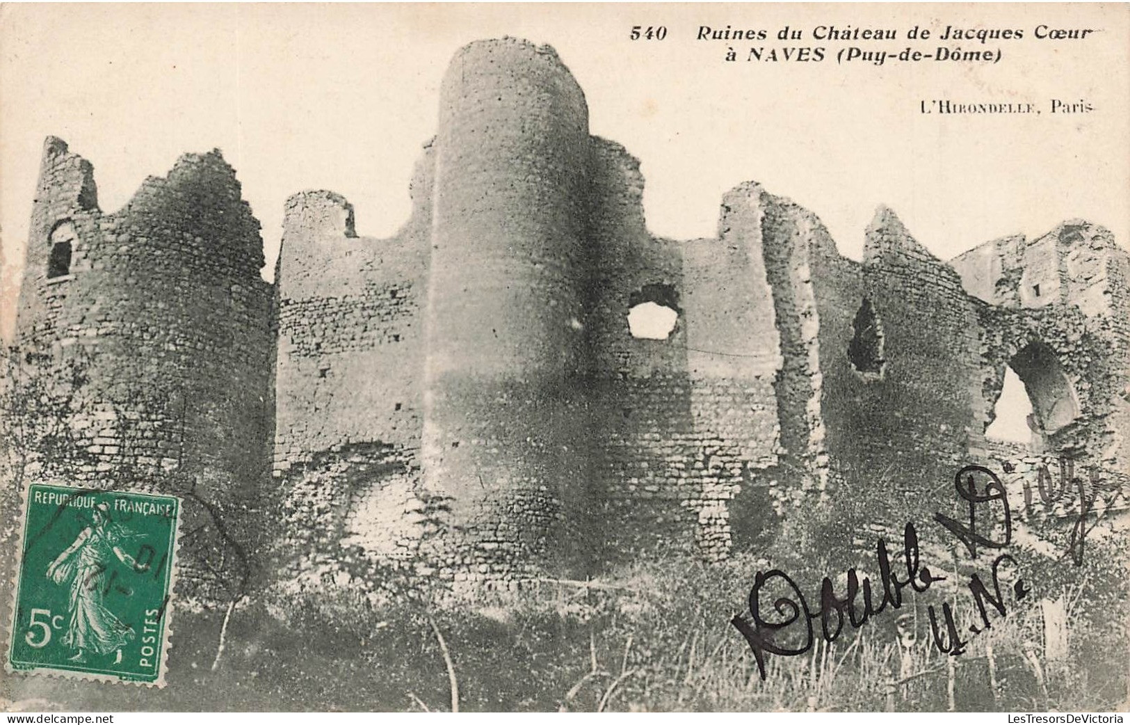 FRANCE - Ruines Du Château De Jacques Cœur à Naves (Puy De Dôme) - Vue Générale  - Carte Postale Ancienne - Autres & Non Classés