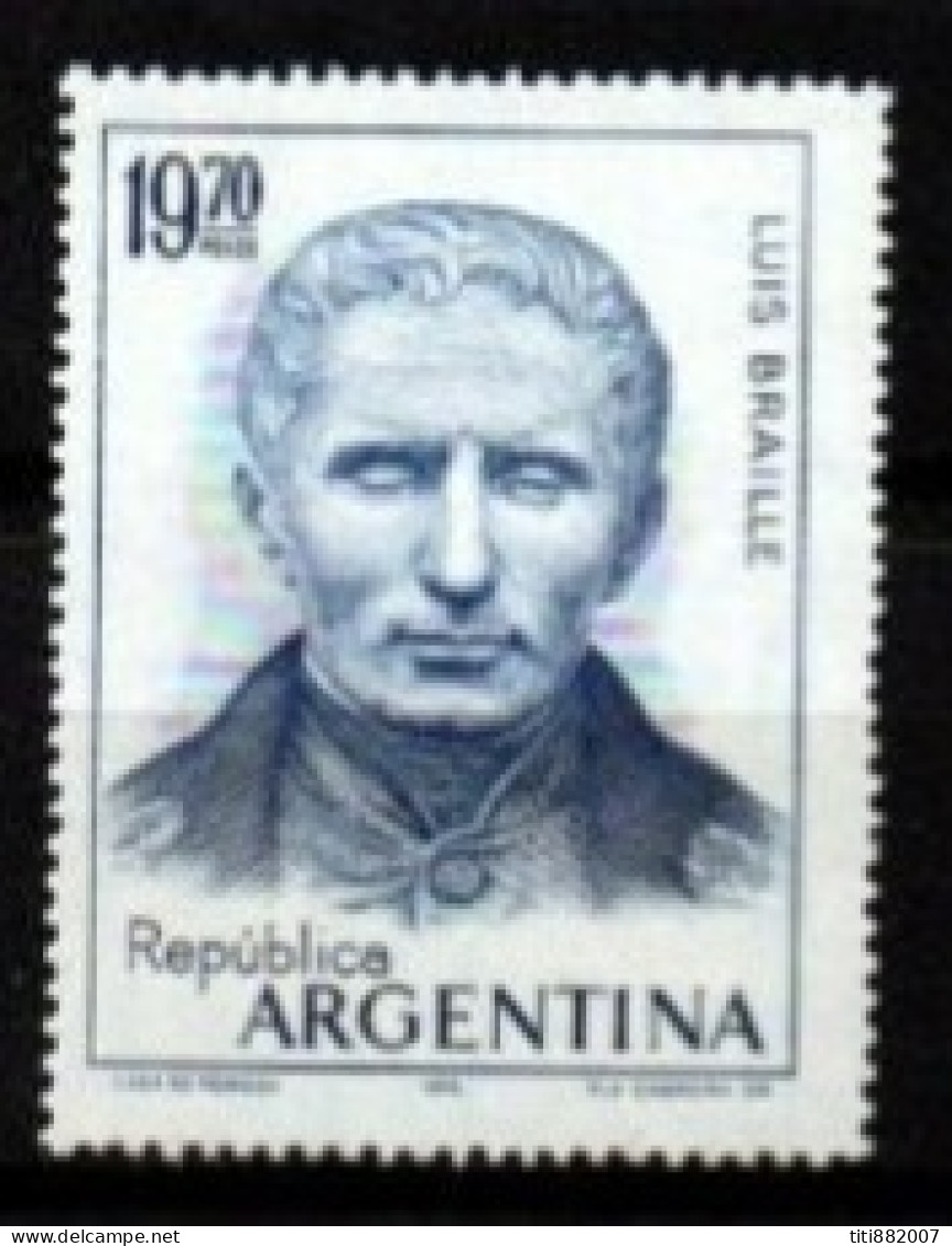 ARGENTINE  -   1976 .  Louis  Braille / Alphabet Des Aveugles - Nuovi