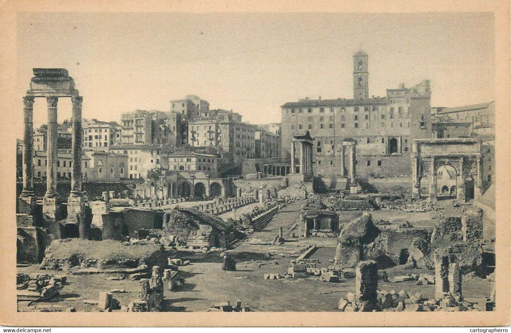 Italy Roma Foro Romano Tempio Di Castore E Polluce & Basilica Giulia - Autres Monuments, édifices