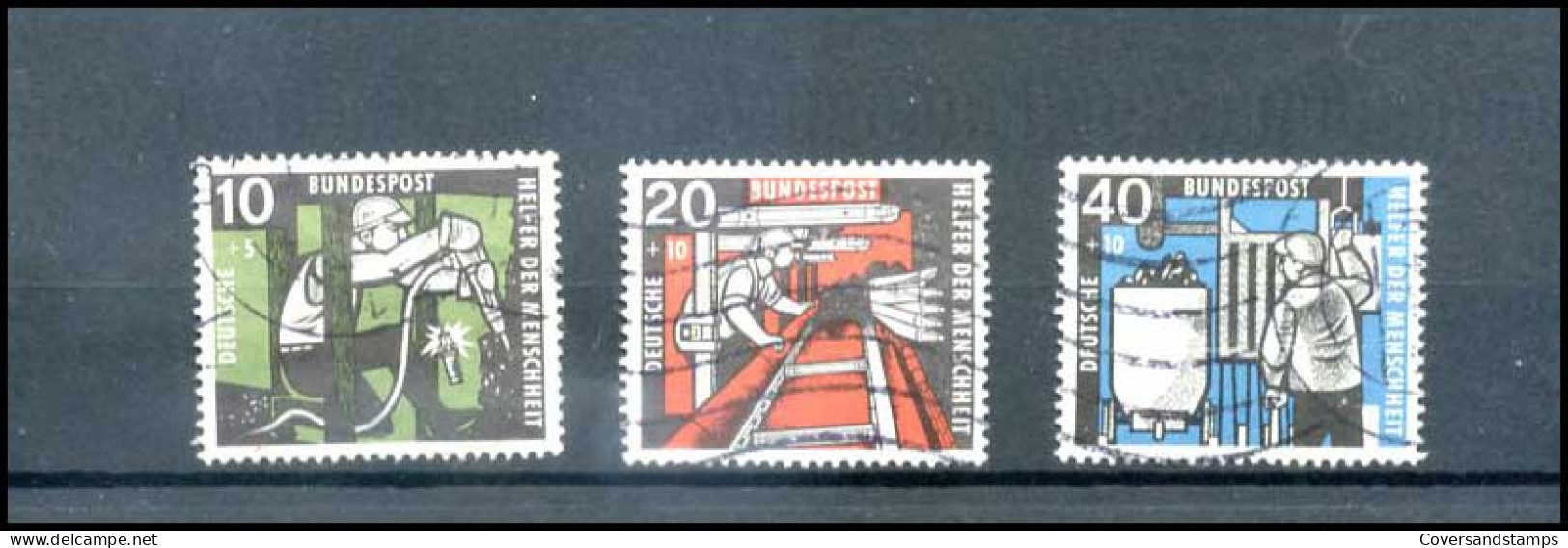 Bundespost - Mi 271 + 272 + 273   -  O   Gebraucht                             - Oblitérés