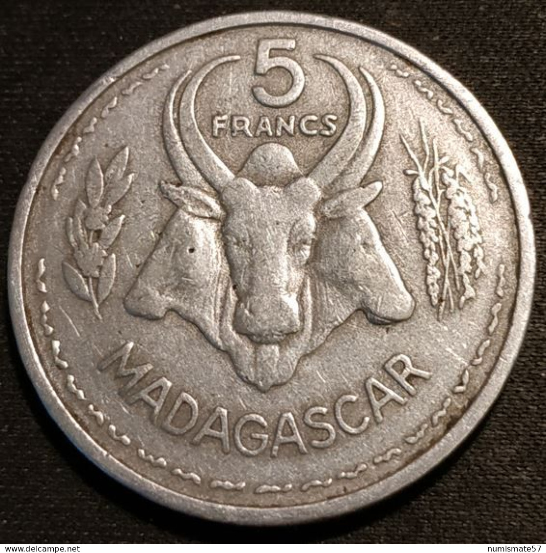 MADAGASCAR - 5 FRANCS 1953 - KM 5 - Madagascar