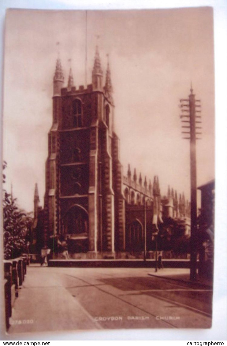 South London Croydon Continental Size 10 X 14 Cm Repro Photo Croydon Parish Church - Europe