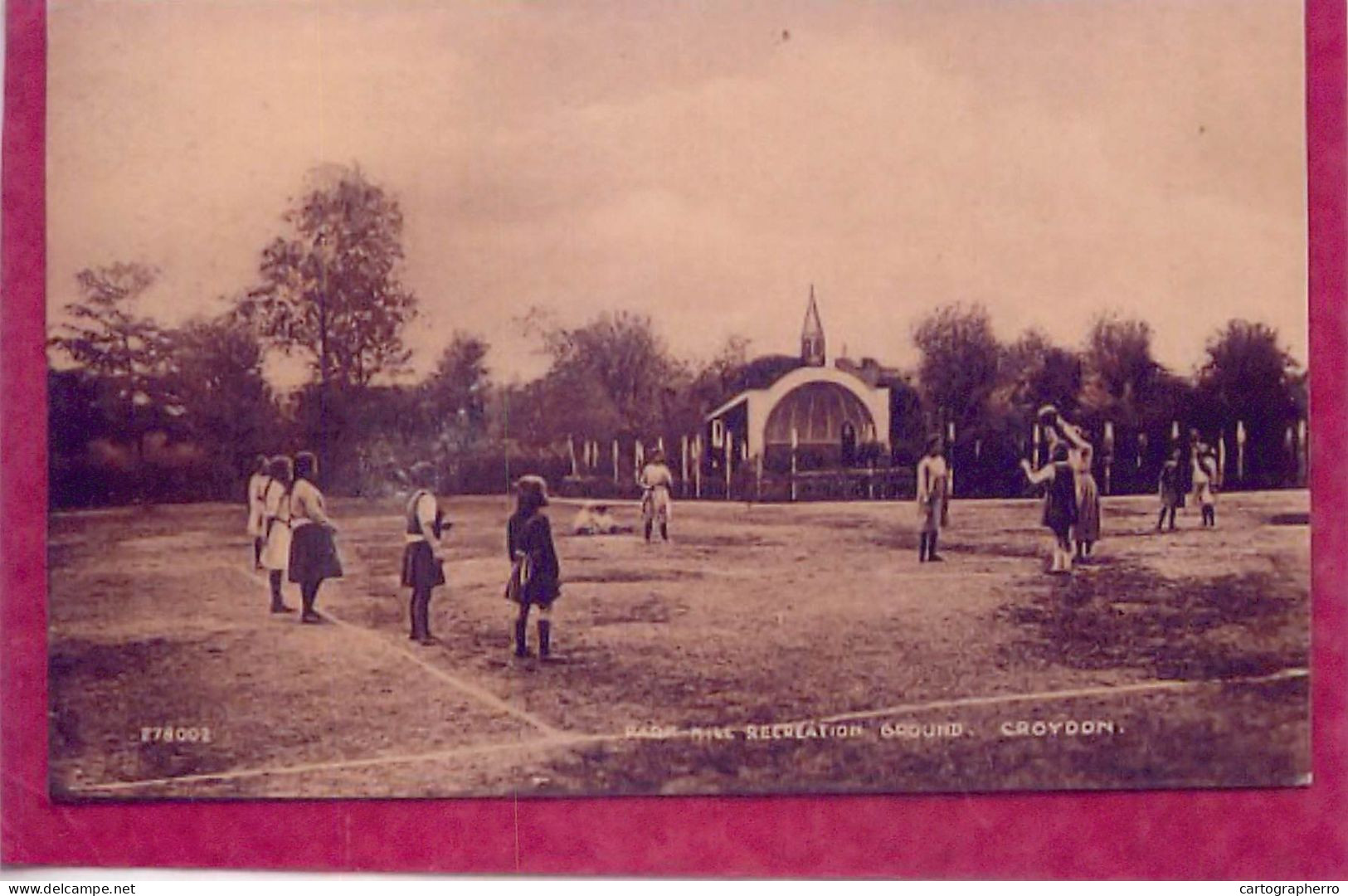 South London Croydon Continental Size 10 X 14 Cm Repro Photo Croydon Recreation Ground - Europe