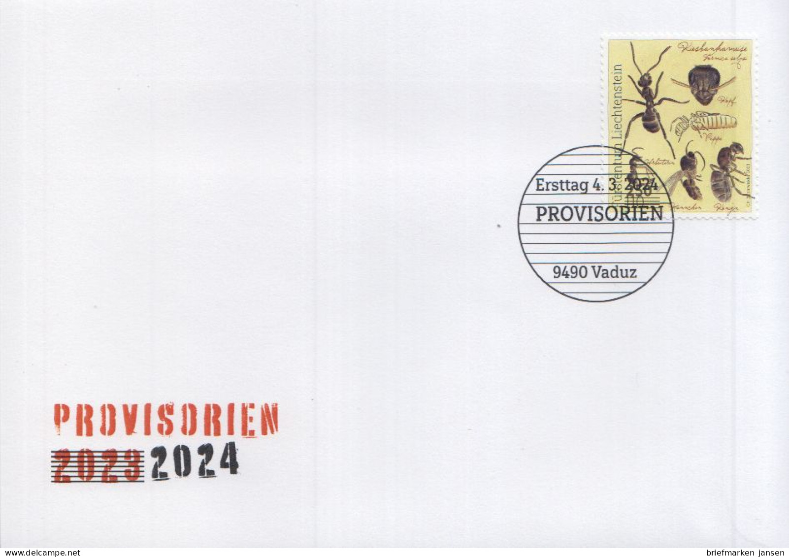 Liechtenstein MiNr. 2116-2119 Freim. Provisorien (Marken Mit Aufdruck) [4 FDC] - FDC