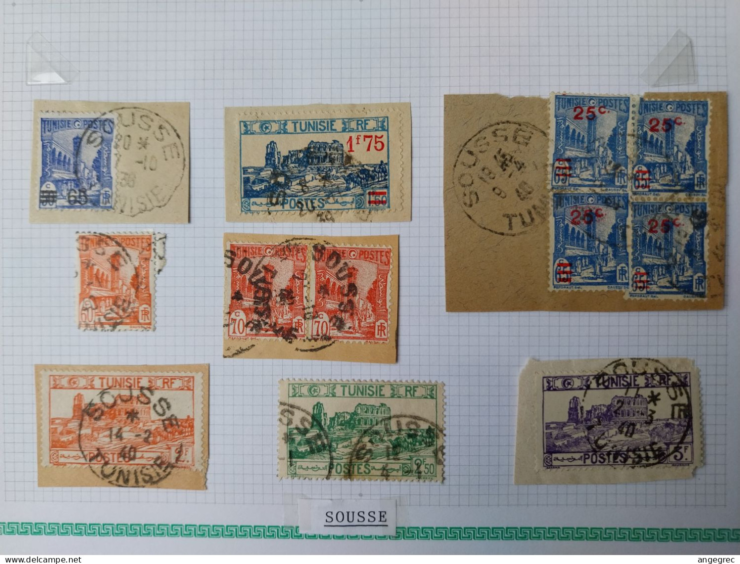 Tunisie Lot Timbre Oblitération Choisies  Sousse   Dont Fragment    Voir Scan - Used Stamps