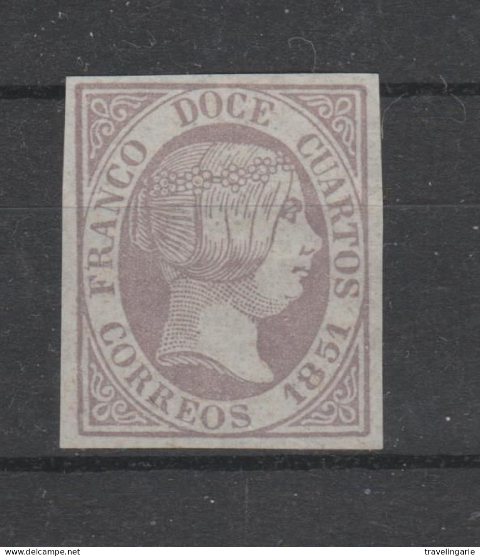 Espana 1851 Isabel II 12 C FAUX, FALSE ! ** - Unused Stamps