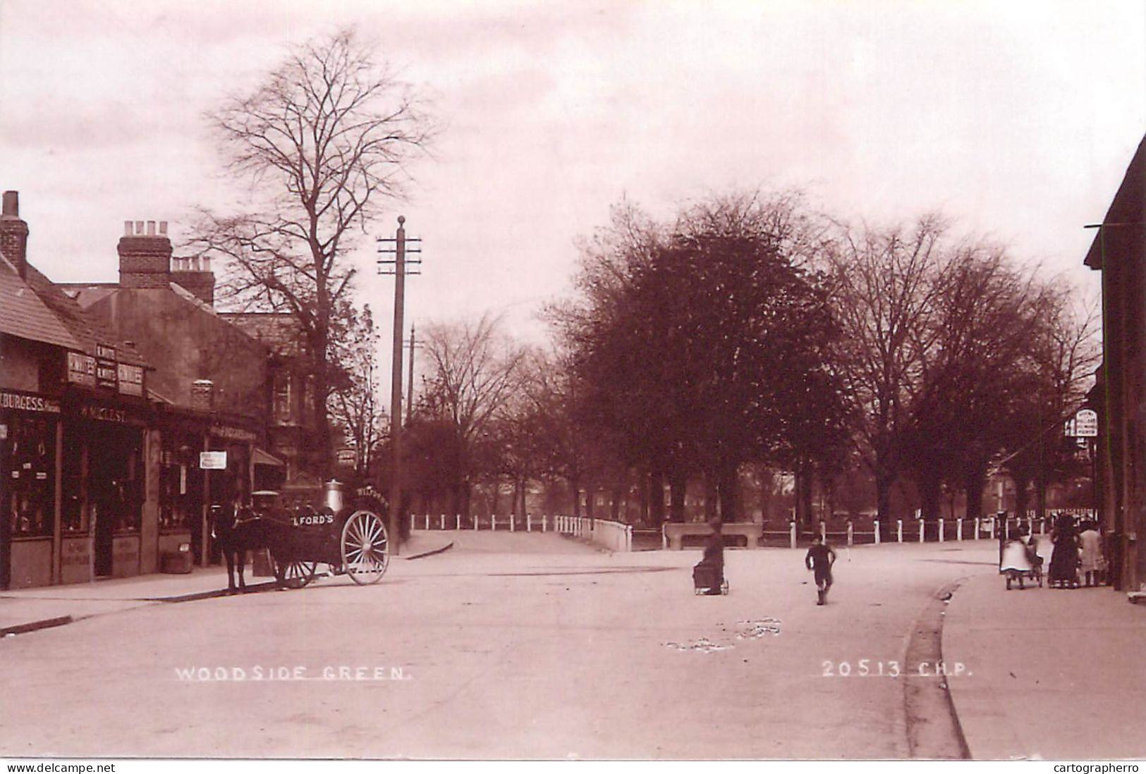 South London Croydon Continental Size 10 X 14 Cm Repro Photo Woodside Green - Europa