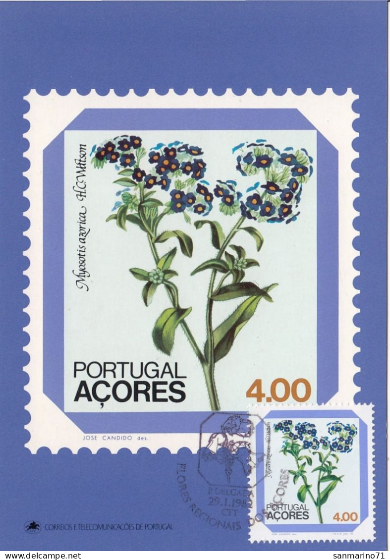 PORTUGAL Azores Maximum Card 349,flowers - Azoren