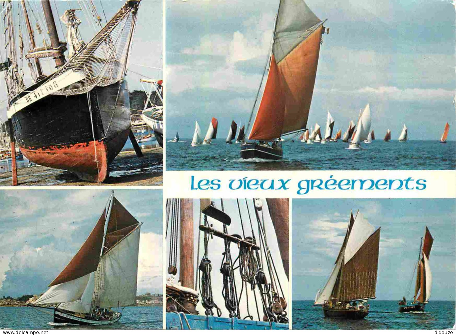 Bateaux - Voiliers - Les Vieux Gréements - Multivues - CPM - Flamme Postale - Voir Scans Recto-Verso - Segelboote