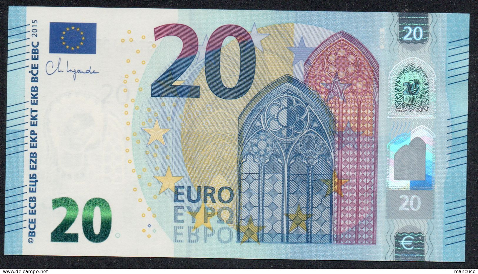 EURO 20  ITALIA ST S024  "04"  LAGARDE  UNC - 20 Euro