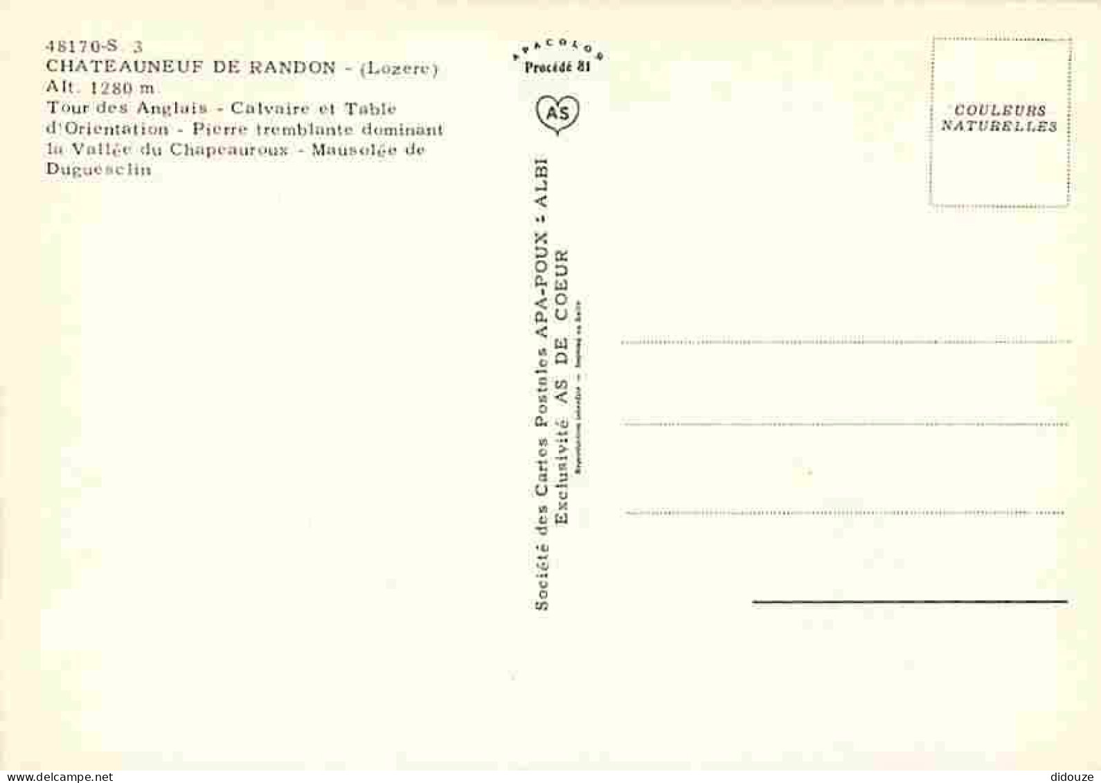 48 - Chateauneuf De Randon - Multivues - Blasons - Carte Neuve - CPM - Voir Scans Recto-Verso - Chateauneuf De Randon