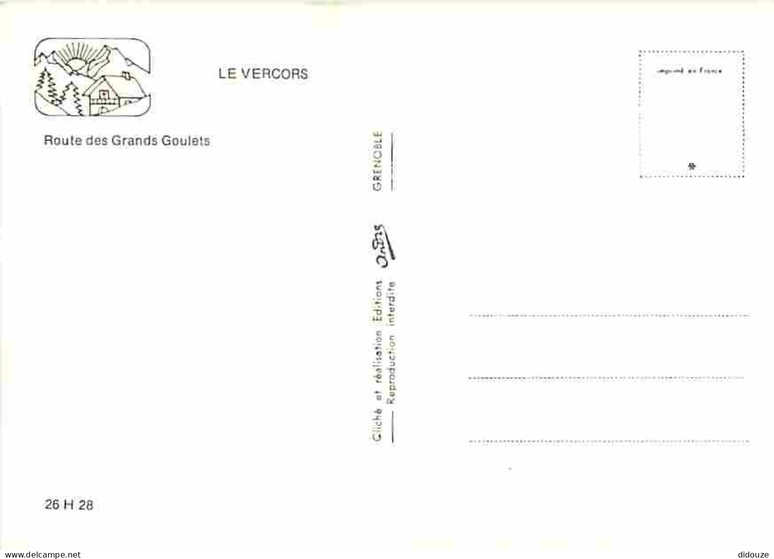 26 - Drome - Vercors - La Route Des Grands Goulets - Carte Neuve - CPM - Voir Scans Recto-Verso - Les Grands Goulets