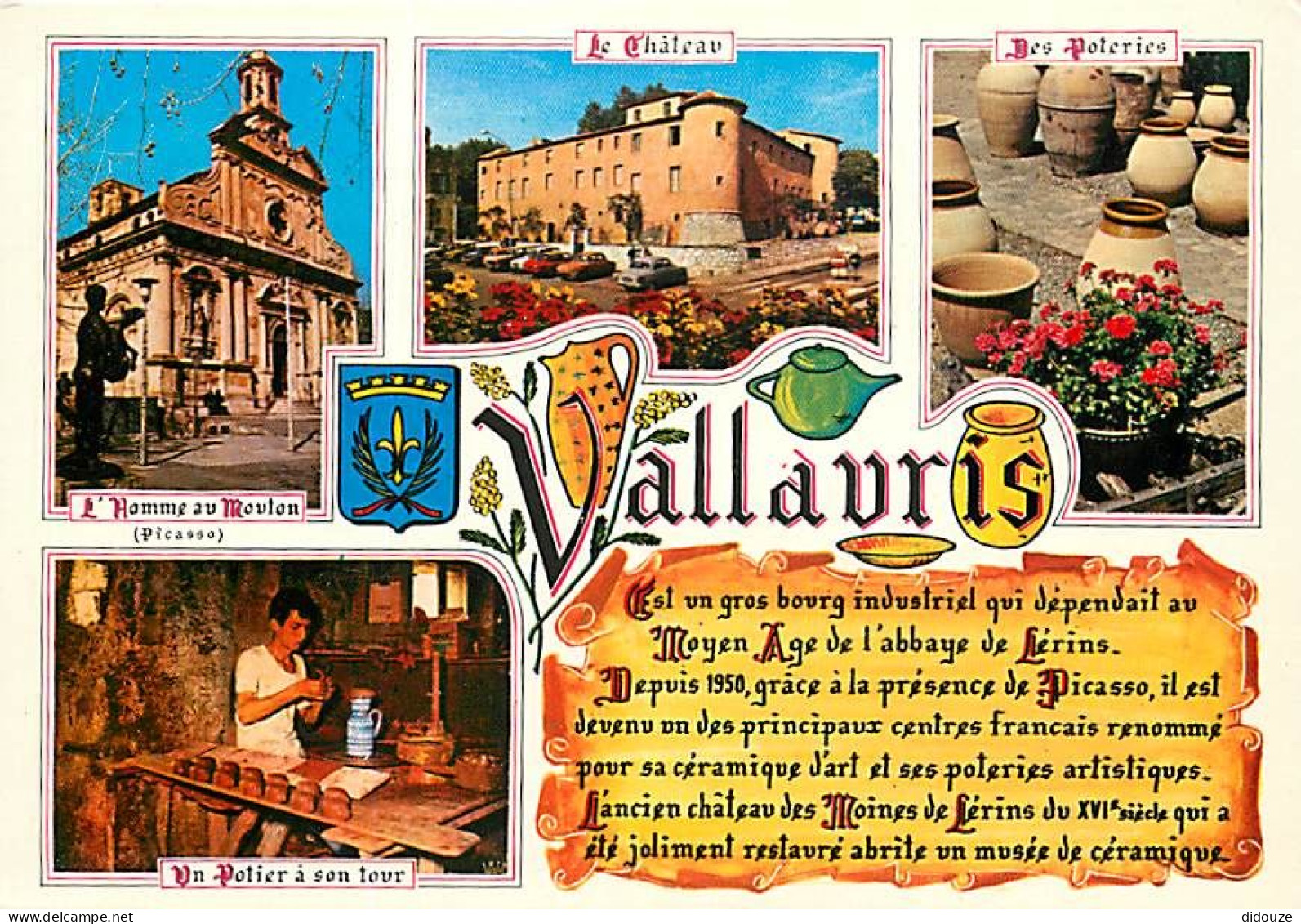 06 - Vallauris - Multivues - Blasons - Poterie - Potier - Métiers - CPM - Carte Neuve - Voir Scans Recto-Verso - Vallauris