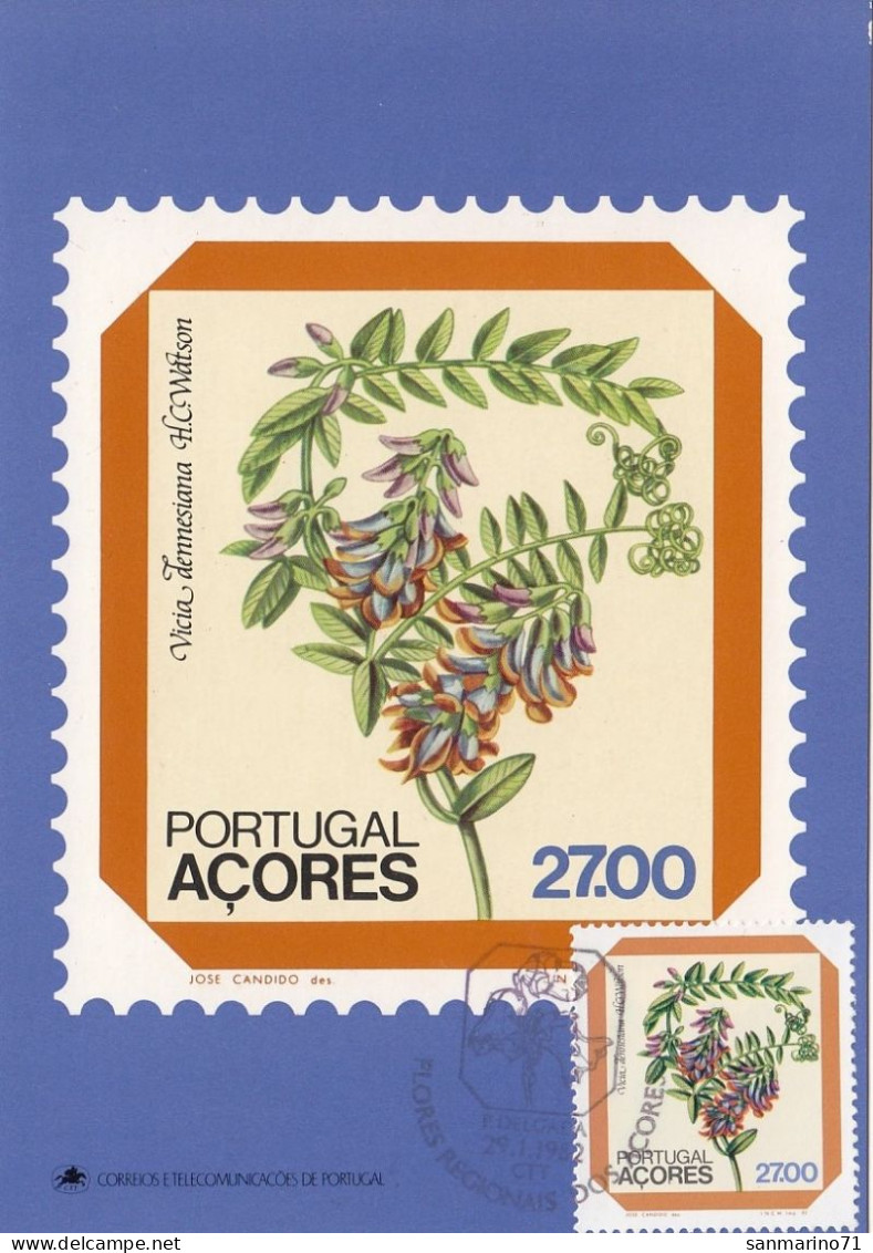 PORTUGAL Azores Maximum Card 351,flowers - Azores